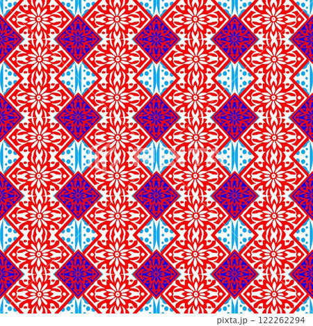 vector illustration of a beautiful colorful pattern with mandala 122262294