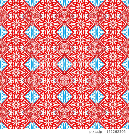 vector illustration of a beautiful colorful pattern with mandala 122262303