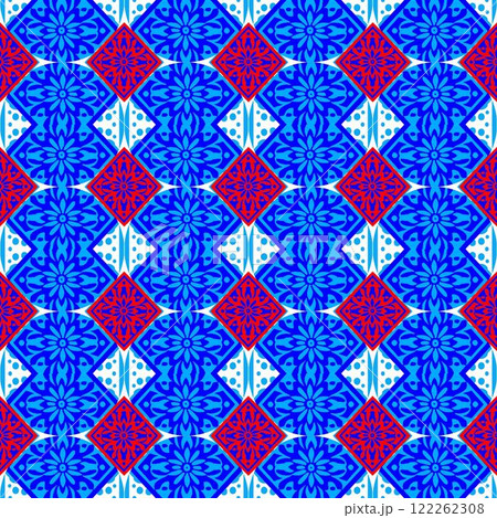 vector illustration of a beautiful colorful pattern with mandala 122262308
