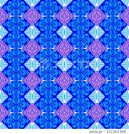 vector illustration of a beautiful colorful pattern with mandala 122262368