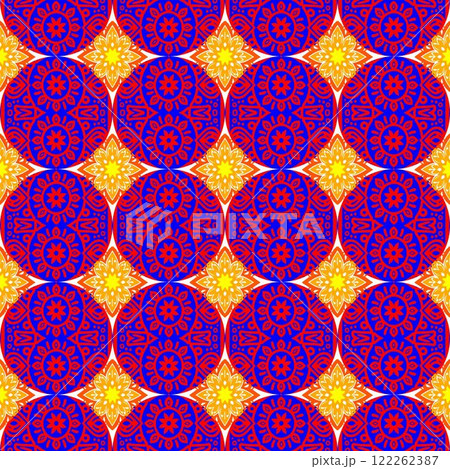 vector illustration of a beautiful colorful pattern with mandala vector illustration of a beautiful colorful pattern with mandala 122262387