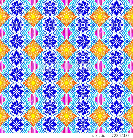 vector illustration of a beautiful colorful pattern with mandala vector illustration of a beautiful colorful pattern with mandala 122262388