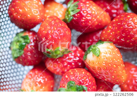 水洗いしたいちごのイメージ　(写真素材) 122262506