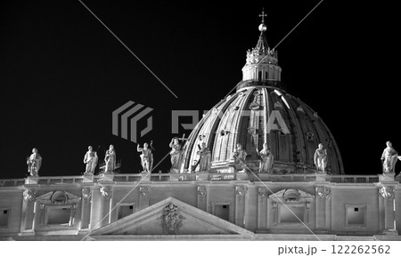 Vatican in black and white and retro style. 122262562