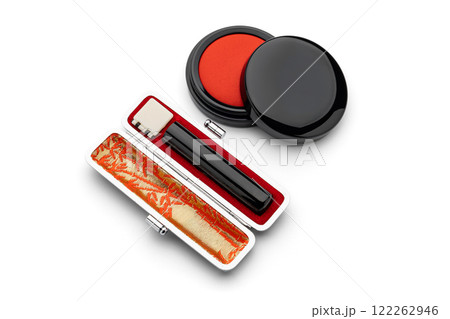 印鑑と朱肉 122262946