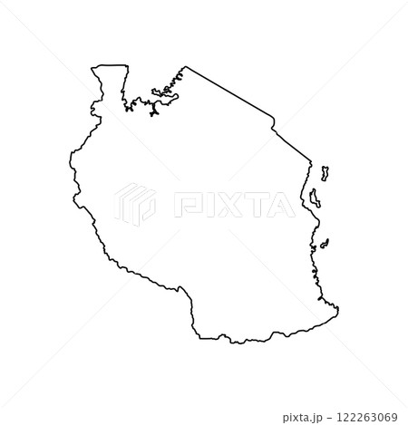 Tanzania Map Icon 122263069