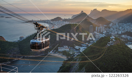 view of downtown Rio de Janeiro from Sugarloaf Mountain. 122263326