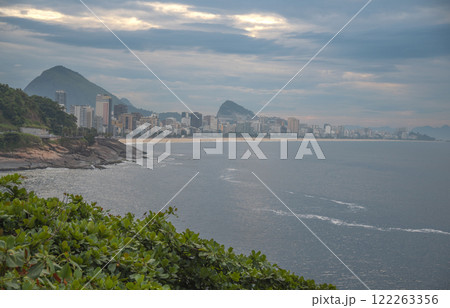 Leblon Beach in Rio de Janeiro at sunrise. 122263356