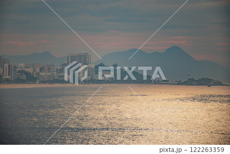 Leblon beach view of Rio de Janeiro at sunrise 122263359