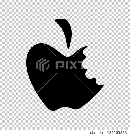 Apple doodle icon hand drawn with black line in freehand style 122263828