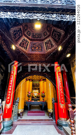 traditional korean roof with mosaic traditional korean roof with mosaic 122264016