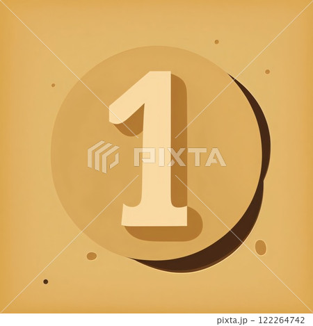 number one icon design on old paper background,vector illustration eps10 number one icon design on old paper background,vector illustration eps10 122264742
