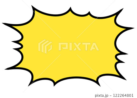 吹き出し　ギザギザ 122264801