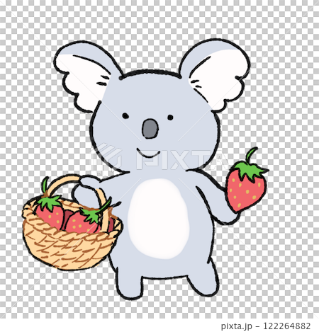 Strawberry Picking Koala Strawberry Picking Koala 122264882