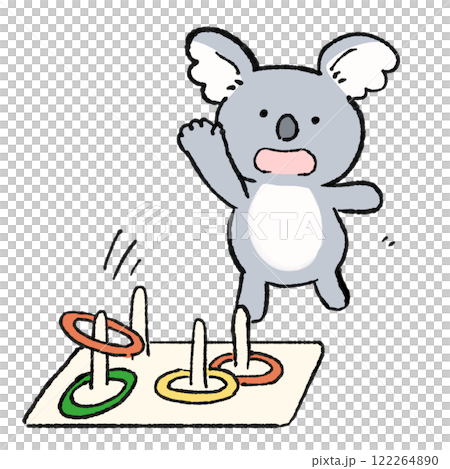 Koalas playing ring toss Koalas playing ring toss 122264890