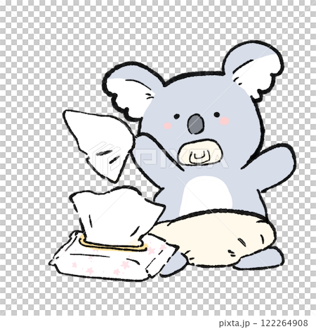 無尾熊寶寶濕紙巾 122264908