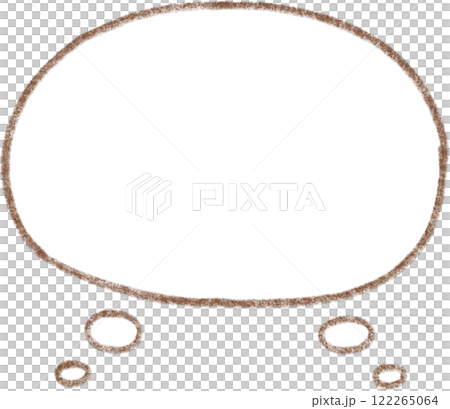 Brown speech bubble line drawing Brown speech bubble line drawing 122265064
