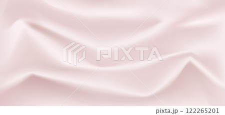Texture of pink silk. Closeup fabric with smooth pleats background. Texture of textile pattern. Realistic Vector 3D illustration design for product advertising. Texture of pink silk. Closeup fabric with smooth pleats background. Texture of textile pattern. Realistic Vector 3D illustration design for product advertising. 122265201