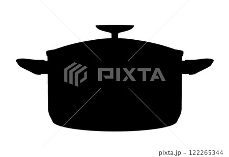 Stainless steel pot. Png clipart isolated on transparent background 122265344