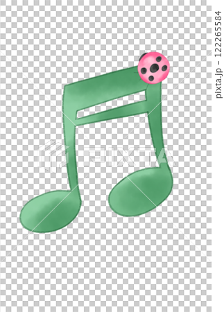 テントウムシの付いた音符 122265584