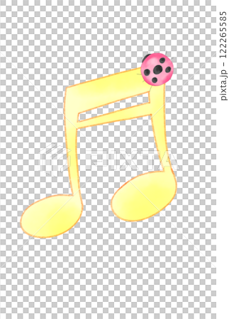 テントウムシの付いた音符 122265585
