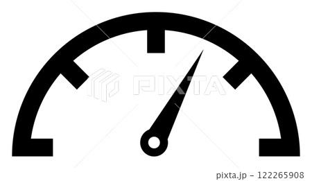 メーターのアイコン 黒 122265908