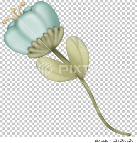 Flower cute pastel color, hand draw for decoration greeting card.  122266120