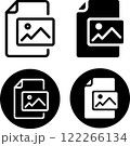 イメージ画像とテキストファイル　アイコンセット 122266134