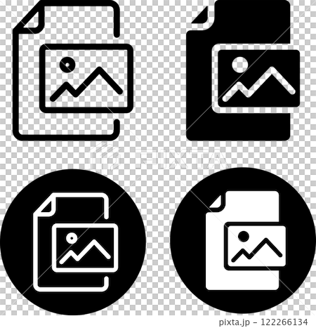 イメージ画像とテキストファイル　アイコンセット 122266134