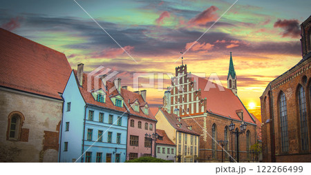 ancient city of Riga on the Baltic Sea coast. Latvia. 122266499