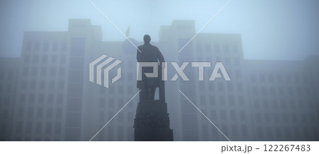 Lenin in Minsk in heavy fog 122267483
