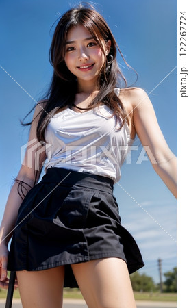 美しい観光スポットでコスプレ 122267724