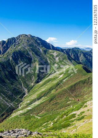 荒川岳から見る赤石岳と小赤石岳 南アルプス 悪沢岳と荒川岳登山 荒川岳から見る赤石岳と小赤石岳 南アルプス 悪沢岳と荒川岳登山 122267835