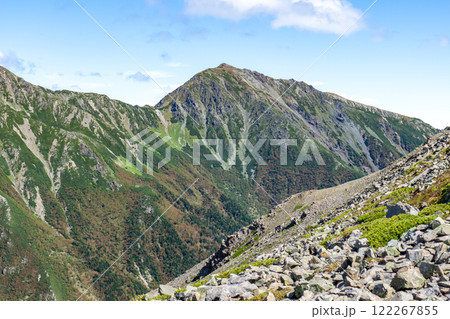 小赤石岳から見る悪沢岳　南アルプス　赤石岳登山　 122267855