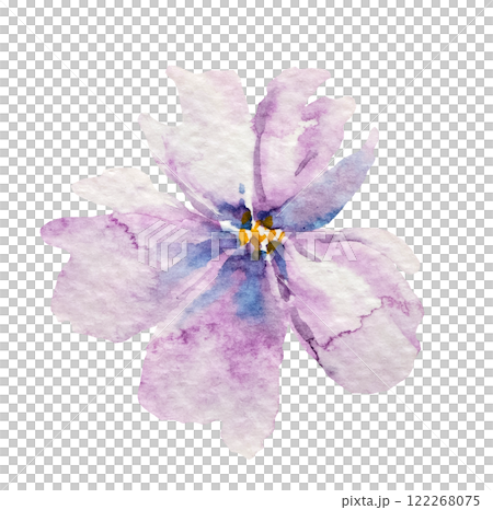 Watercolor light purple flower isolated illustration, floral wedding and greeting element Watercolor light purple flower isolated illustration, floral wedding and greeting element 122268075