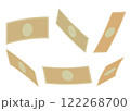 紙幣が舞うベクターイラスト 122268700