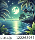 ヤシの木がある海の風景 122268965