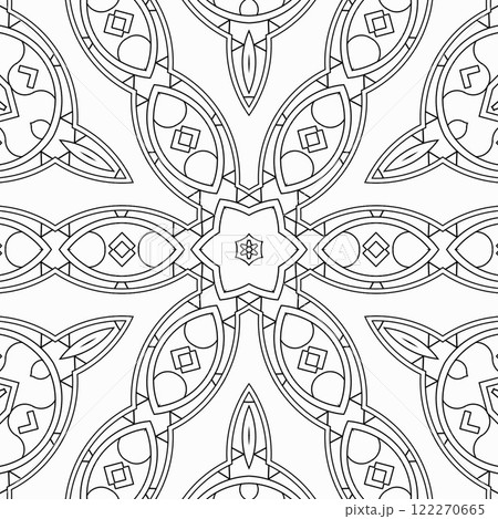 Abstract coloring page for coloring book, mandala making, color fill up practice etc 122270665