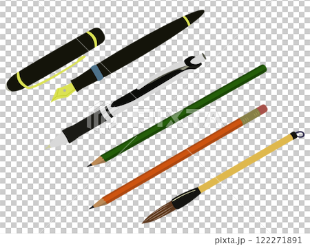 Simple stationery illustration set (no main lines) 122271891