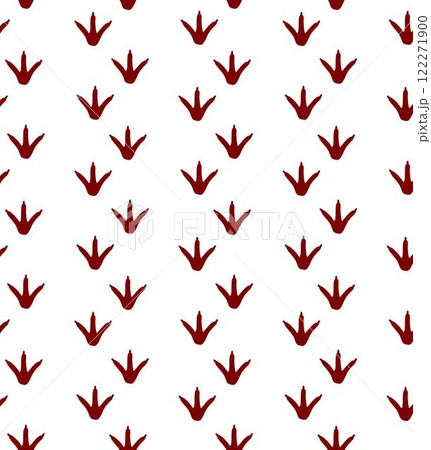 animal rooster foot print vector graphic line illustration seamless pattern on transparent background 122271900