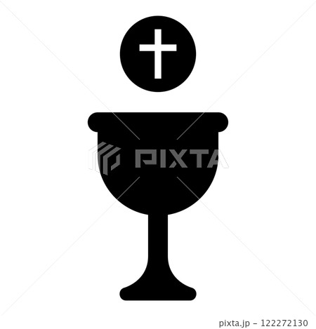 Corpus christi holy communion icon black color vector illustration image flat style 122272130