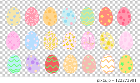 Set of colorful Easter eggs 122272981