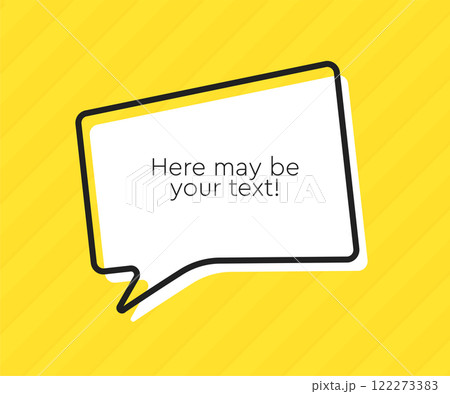 Speech bubble. Space for quote text, frame message 122273383