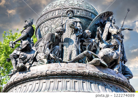 Fragment of monument to the Millennium of Russia (1862). Builded in honor of the millennial anniversary Fragment of monument to the Millennium of Russia (1862). Builded in honor of the millennial anniversary 122274089