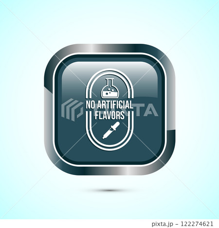 No artificial flavor icon design illustration, Artificial flavor free symbol, Natural product, Button design No artificial flavor icon design illustration, Artificial flavor free symbol, Natural product, Button design 122274621
