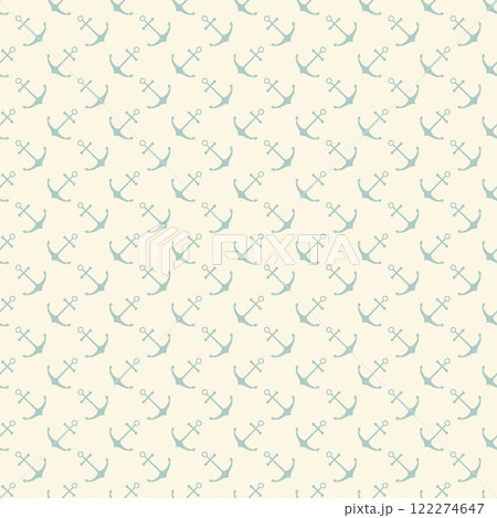 Nautical seamless pattern with geometric ship anchors 122274647