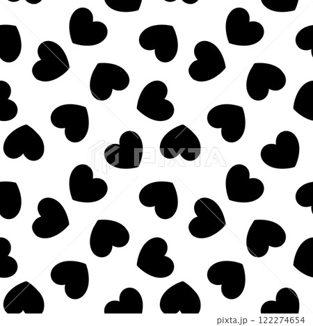 Seamless pattern with hearts 122274654