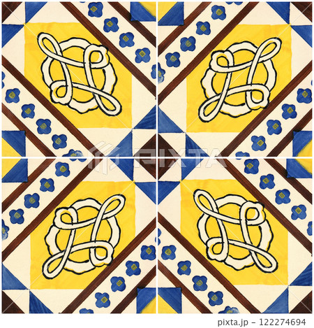 Traditional Portuguese glazed tiles Traditional Portuguese glazed tiles 122274694