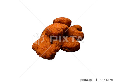 Delicious fresh crispy chicken nuggets, unhealthy food, fast food Delicious fresh crispy chicken nuggets, unhealthy food, fast food 122274876
