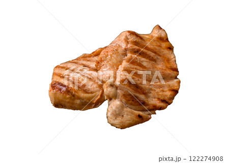 Delicious fresh grilled chicken fillet with spices and herbs 122274908